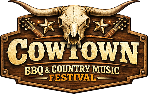 Cowtown BBQ & Country Music Festival logo, link to homepage